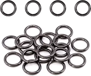 PIERŚCIEŃ 60 SZTUK 16MM METALOWY KÓŁKO O-RING SOLIDNY CZARNY TRWAŁY ODPORNY