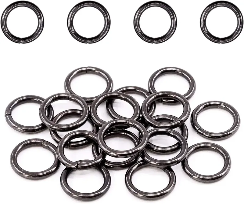 PIERŚCIEŃ 60 SZTUK 16MM METALOWY KÓŁKO O-RING SOLIDNY CZARNY TRWAŁY ODPORNY