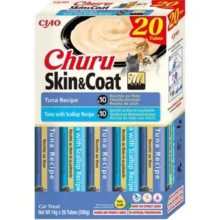 INABA Churu Skin&Coat Tuna recipe - przysmak dla kota - 20x14g
