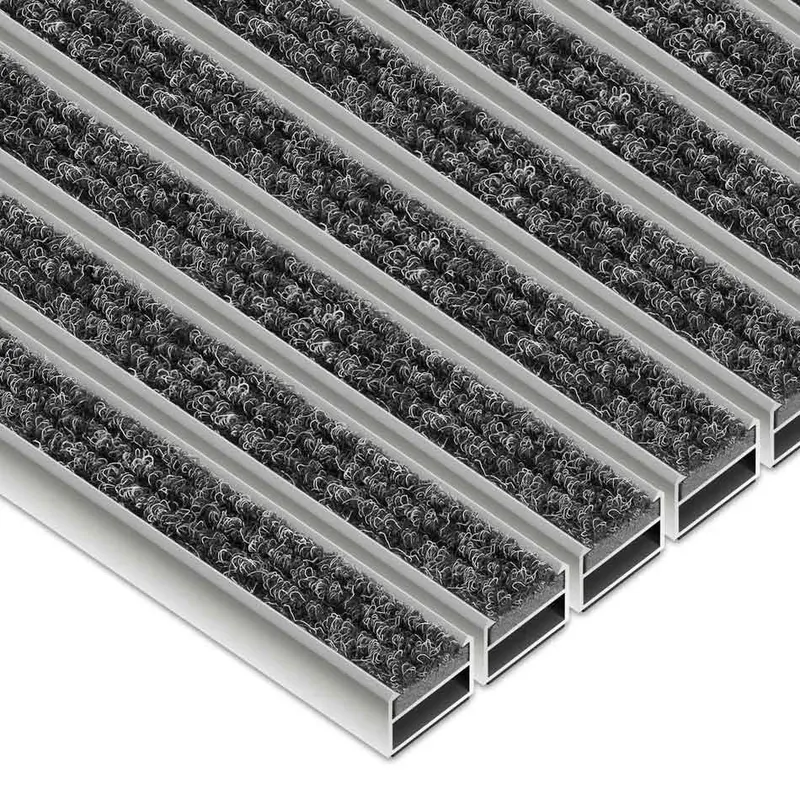 Wycieraczka aluminiowa na wymiar wkład tekstylny - Clean Ryps 12 mm czarny