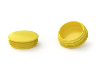 Zaślepka do profili okrągłych D-23mm, 1,0mm-2,5mm, kolor żółty siarkowy (RAL1016)