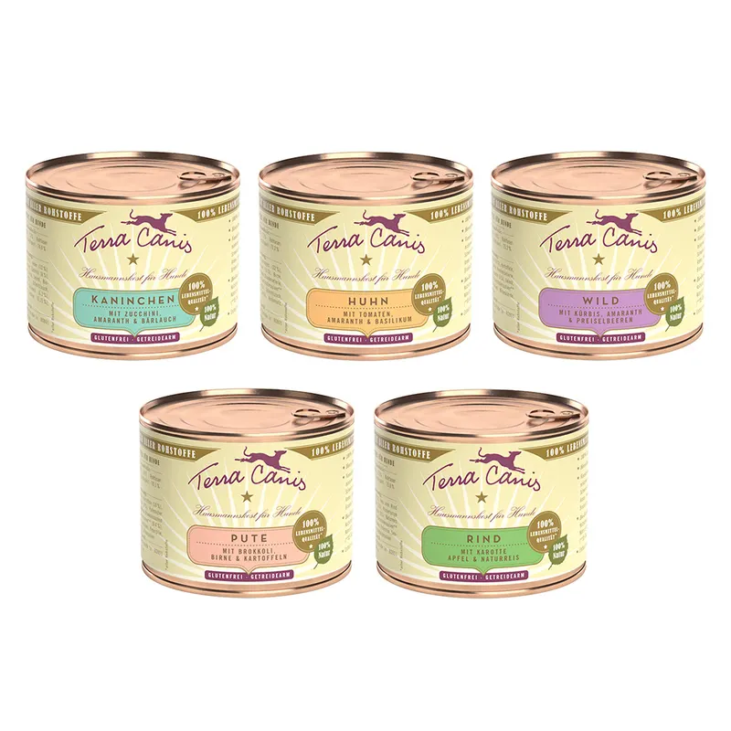Terra Canis Classic, 12 x 200 g - Mix, 5 smaków