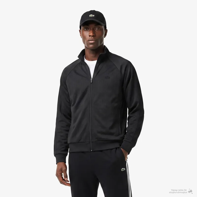 Lacoste Męska Bluza Z Długim Rękawem Czarna Czarny