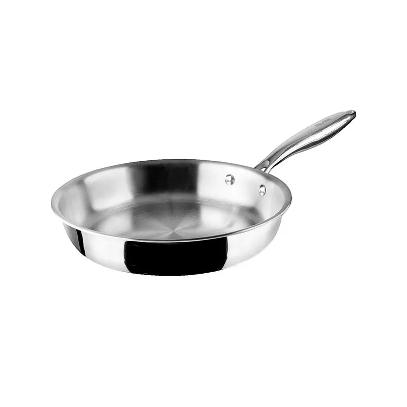 Patelnia Ibili Triply Natural Ø 26 cm bez chemicznych powłok, stal nierdzewna, aluminium