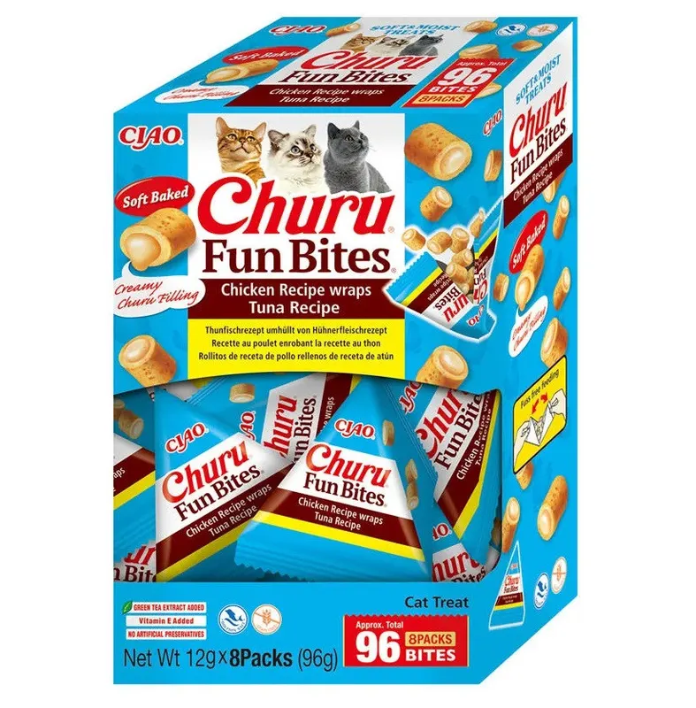 INABA Churu Fun Bites Kurczak i tuńczyk - przysmak dla kota - 8x12g