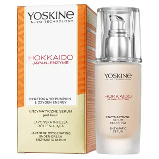 Yoskine Hokkaido Japan-Enzyme japońska infuzja dotleniająca serum do twarzy z enzymem z dyni, peptydami i kwasem hialuronowym 30 ml