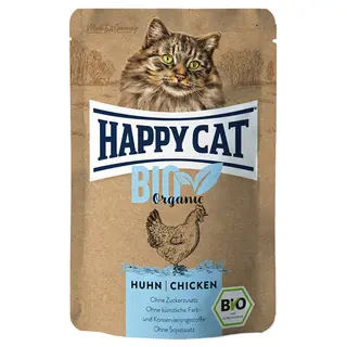Happy Cat Bio w saszetkach, 6 x 85 g - Biokurczak