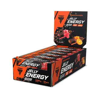 Zestaw 32 batonów energetycznych z galaretką - JELLY ENERGY BAR RASPBERRY FLAVOUR