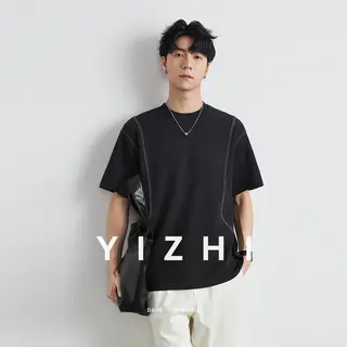 Summer Fashion Men's American Short-sleeved 2025 New Loose Embroidered T-shirt Casual Sports Half-sleeved T-shirt Top Men Tshirt