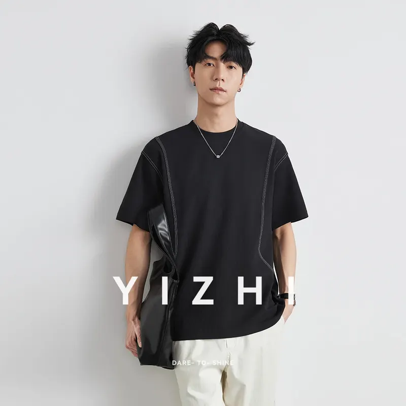 Summer Fashion Men's American Short-sleeved 2025 New Loose Embroidered T-shirt Casual Sports Half-sleeved T-shirt Top Men Tshirt