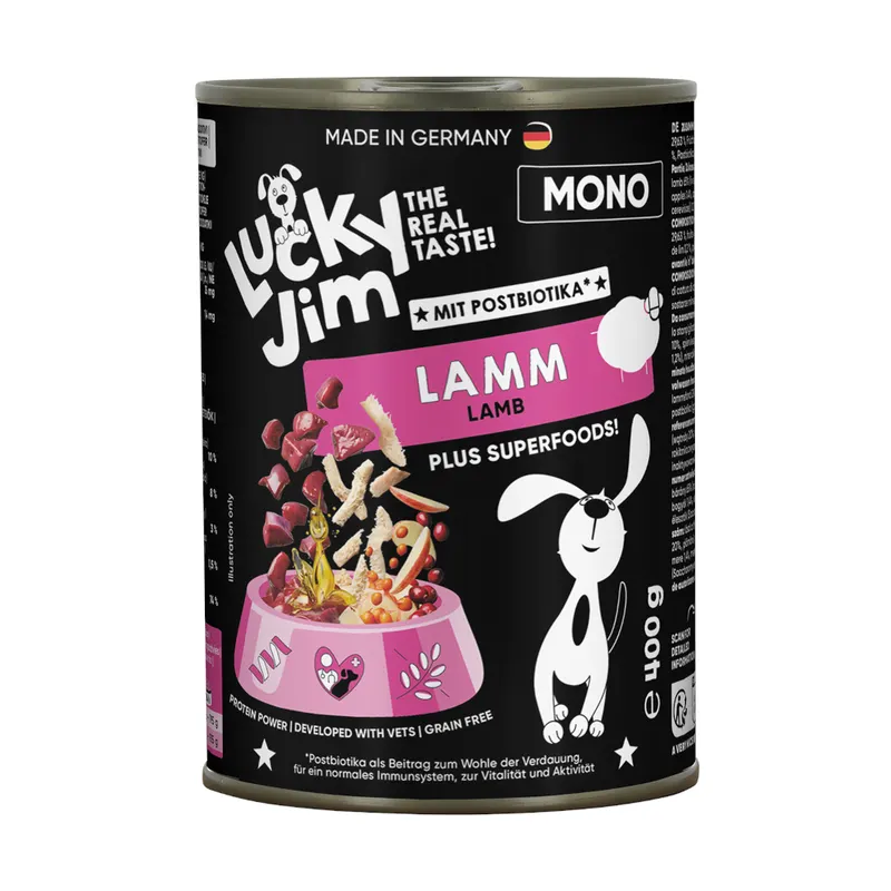Lucky Jim Mono, 6 x 400 g - Jagnięcina