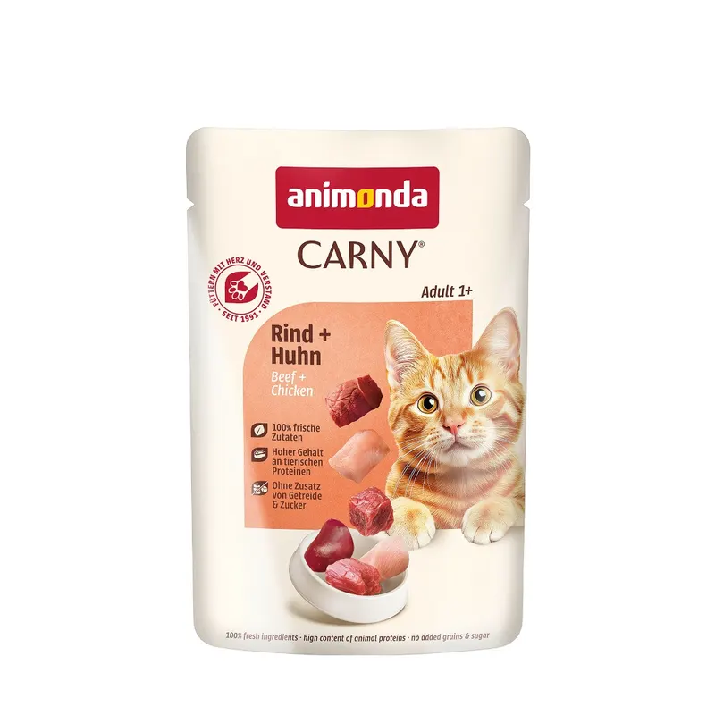 Animonda Carny Adult Pouch Beef + Chicken - mokra karma dla kota - 85 g