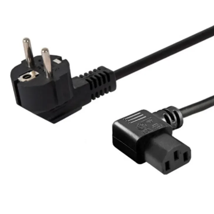 Savio Kabel zasilający Schuko (M) kątowy - IEC C13, kątowy 1,8 CL-116