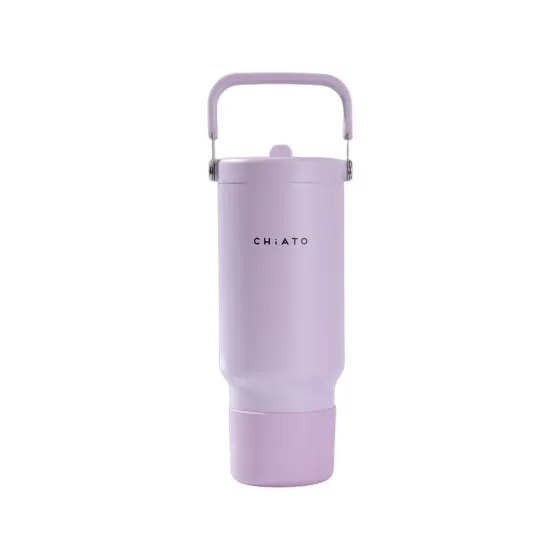 Kubek termiczny z pokrywką z chowaną słomką CHiATO Home freshSIP Soft Lavender, 946 ml – lawendowy