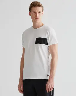 Gant T-Shirt Męski Z Nadrukiem Regular Fit Biały