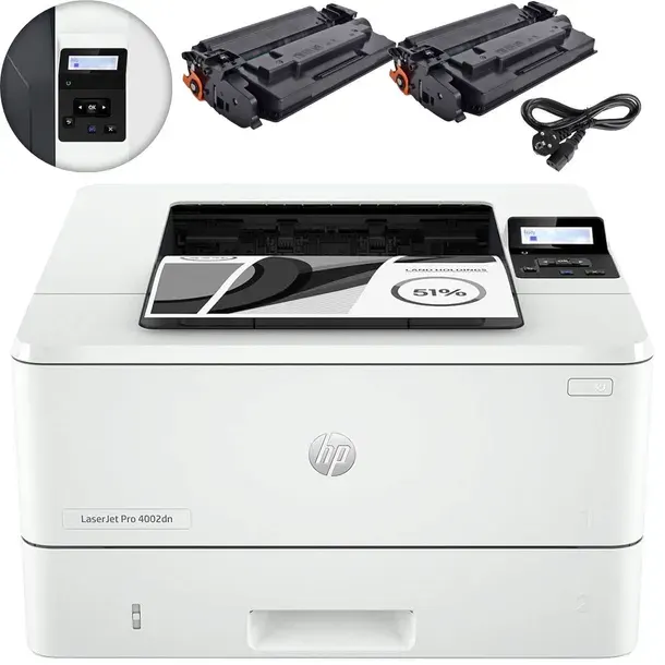 Drukarka Laserowa Monochromatyczna HP LaserJet Pro 4002dn +2 tonery XL 149X