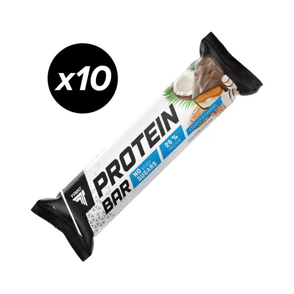 Zestaw 10 batonów białkowych kokosowo-karmelowych PROTEIN BAR COCONUT & CARAMEL