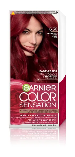 Garnier Color Sensation Trwały Krem Koloryzujący do Włosów 6.60 Intensywny Rubin