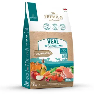 POKUSA Premium Selection Adult Cielęcina z łososiem - sucha karma dla psa - 12kg