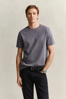 Gant T-Shirt Shield Męski Regular Fit Szary