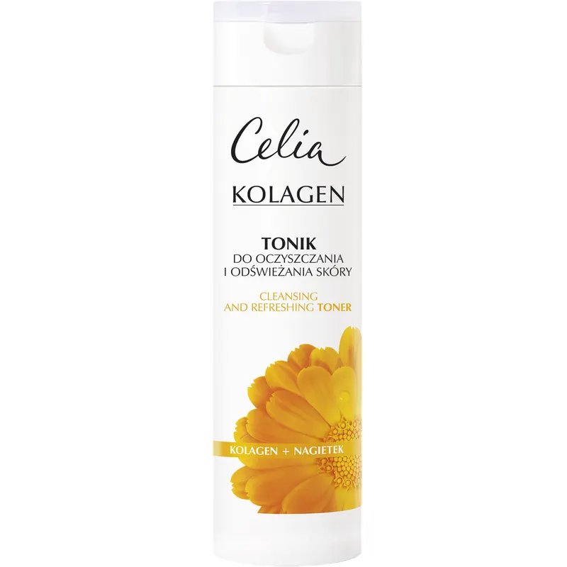 Celia Kolagen Łagodzący Tonik oczyszczająco-odświeżający z nagietkiem lekarskim 200ml