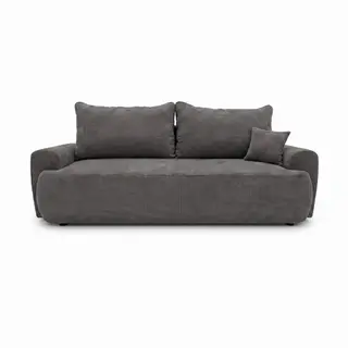 Kanapa z funkcją spania, sztruks, CORANO, 239x102x93 cm, ciemny szary | TYLETEGOTU
