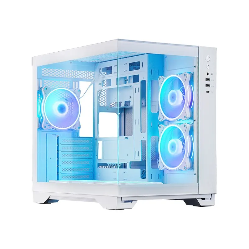 Chieftec Obudowa VISIO GM-30W-T G-OP 6xwentylator ARGB biała