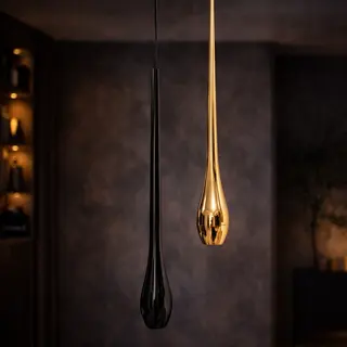 TEARDROPÉ – Stylowa Lampa Wisząca w Formie Metalicznej Kropli