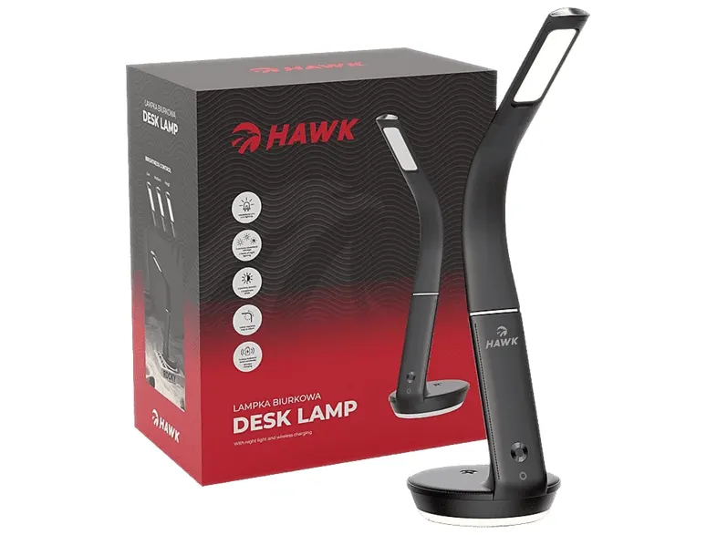 Lampa biurkowa HAWK HW-LAMP02 Czarny