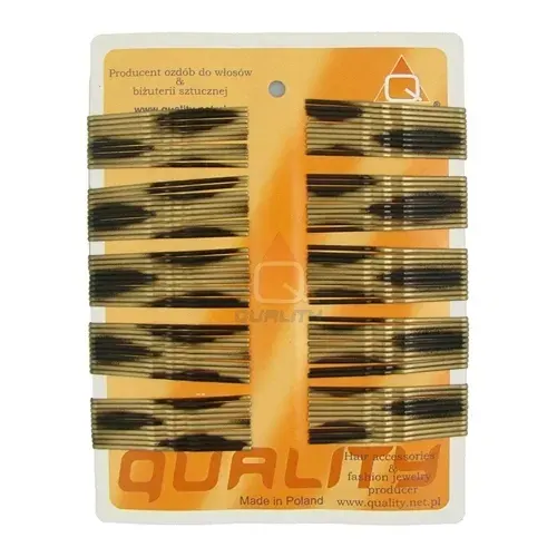 QUALITY 9 WSUWKI DO WŁOSÓW DŁUGIE 5,5CM CIENIOWANE ZŁOTO-CZARNE 100 SZT.