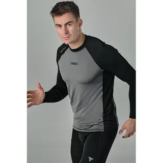 Czarno-szara koszulka męska z długim rękawem PRO SERIES RASHGUARD LONG 124 GRAPHITE - XL