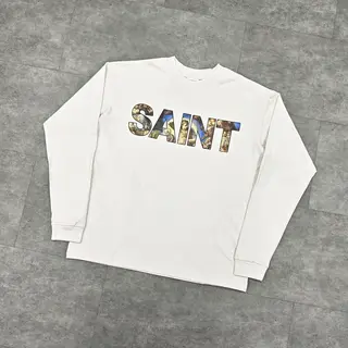 Yao Fashion Saint OF Michael 25SS Simple Style Oversize Loose Vintage Cleanfit Tops Long Sleeve Streetwear T Shirt For Men