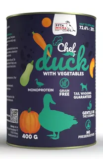 SYTA MICHA Chef Kaczka z warzywami Mono - mokra karma dla psa - 400 g