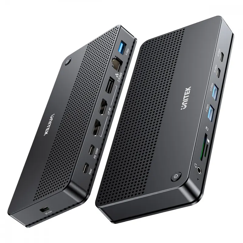 Unitek Stacja dokująca 13w1 USB-C, HDMI 2.1,DP 2.0,RJ45,10GBPs;D1104A01