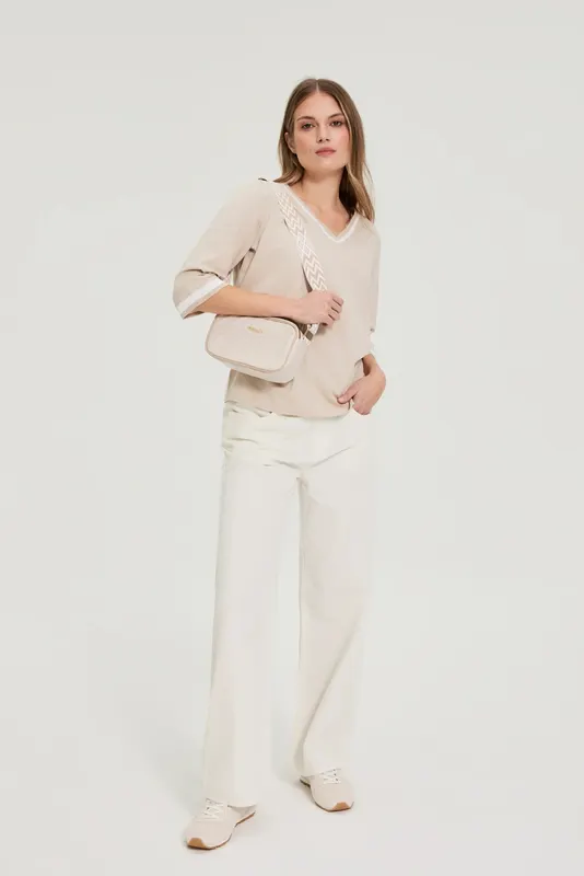 Torebka crossbody beżowa