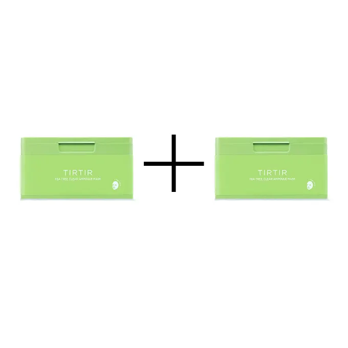 TIRTIR Tea Tree Clear Ampoule Mask Zestaw Kojących Masek w Płachcie 30 Sztuk 1+1