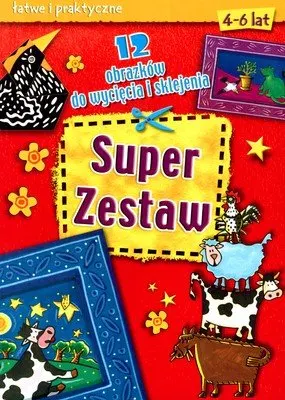 Super zestaw. 12 obrazków do wycięcia i sklejenia