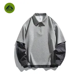 FACTCHECK High Quality EU US Size Unisex Heavy Liquid Cotton Spliced Sweatshirt, American Street Style, Moisture Absorbent
