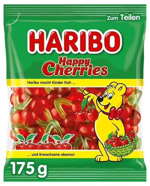 Żelki wiśnie wisienki niemieckie Happy Cherries 175g - Haribo