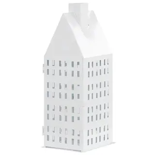 Lampion metalowy 40 cm biały dolok