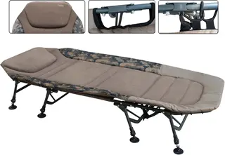 Łóżko wędkarskie 8-nożne Fort Knox X-Flat Camo