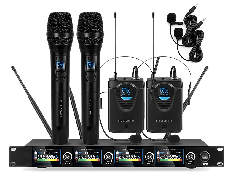 Zestaw mikrofonowy bezprzewodowy MUSIC MATE MM-800 AirStage Czarny