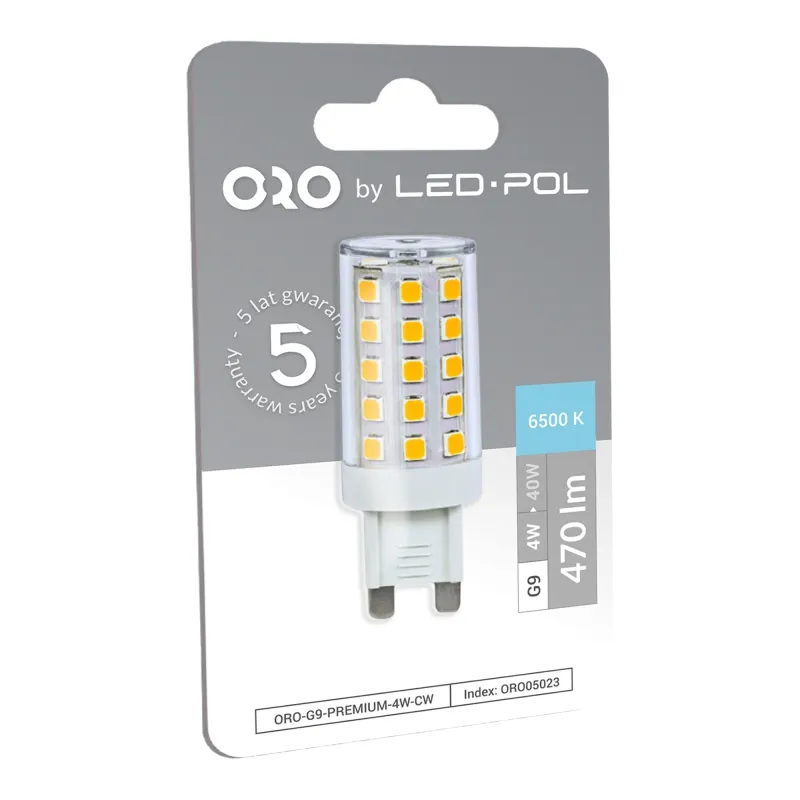 Żarówka ORO-G9-PREMIUM-4W-CW