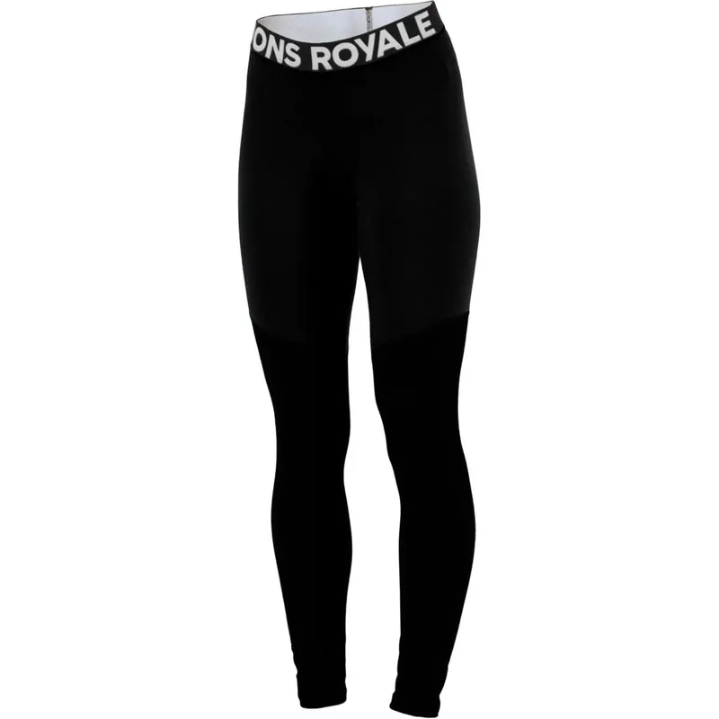 Mons Royale Cascade Merino Base Layer Legging, kalesony narciarskie, damskie, czarne