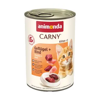 animonda Carny Kitten, 12 x 400 g - Drób i wołowina