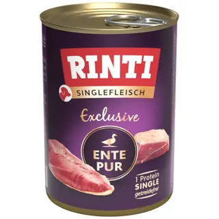 Megapakiet RINTI Singlefleisch, 24 x 400 g - Exclusive, kaczka
