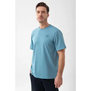 Błękitny T-shirt męski TW BASIC TSHIRT OVERSIZE 191 M BLUE - 4XL
