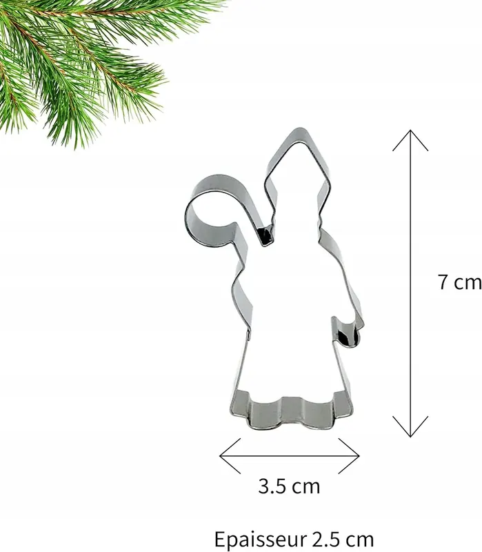 WYCINARKA ŚWIĘTEGO MIKOŁAJA 7X3,5 CM STAL NIERDZEWNA DO CIASTEK