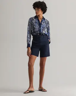 Gant Bawełniane Szorty Damskie Relaxed Fit Granatowe