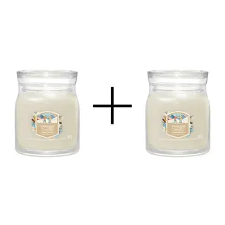 Yankee Candle Świeca w Średnim Słoiku Vanilla Flurries 1+1